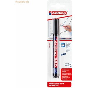 10 x Edding Whiteboardmarker edding 360 nachfüllbar 1,5-3mm schwarz Bl