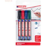 Whiteboardmarker edding 250 nachf&#252;llbar 1,5-3mm schwarz, rot, blau, gr&#252;n VE=4 St&#252;ck