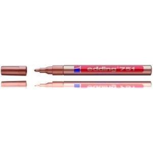 Viltstift edding 751 lak rond 1-2mm koper | Omdoos a 10 stuk | 10 stuks
