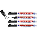 Edding 8400/4 Cd/Dvd/Bd Marker Blister - Zwart - 4 Stuks - 0,5-1mm