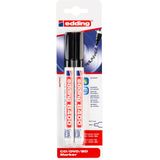 Edding 8400/2 Cd/Dvd/Bd Marker Blister - Zwart - 0,5-1mm - 2 Stuks