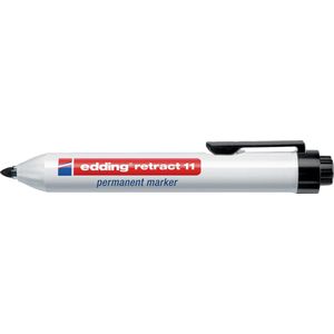 edding retract 11 Permanentmarker, ohne Kappe, mit Druckmechanik, 1 Stück, schwarz