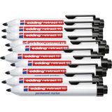 Viltstift edding 11 rond drukknop 1.5-3mm zwart | 10 stuks