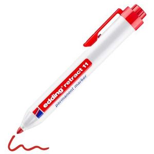 Permanentmarker edding retract 11 nachf&#252;llbar Druckmechanik 1,5-3mm rot Blister