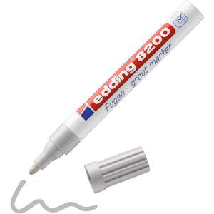 edding 8200 voegenstift - grijs - 2-4 mm - voor badkamers en keukens - voegenmarker, voegenpen, voegenverf, tegelvoegen
