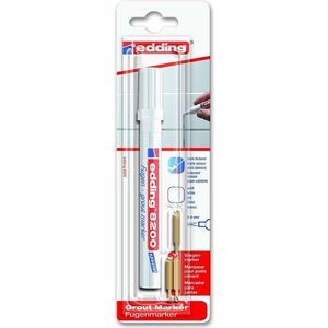edding 8200 voegenstift - wit - 2-4 mm - voor badkamers en keukens - voegenmarker, voegenpen, voegenverf, tegelvoegen