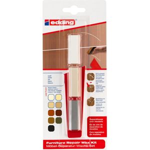 edding 8901/1 Reparatiewas voor meubels blister - kleur: wit