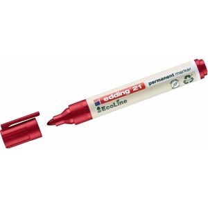 Permanentmarker edding 21 EcoLine nachf&#252;llbar 1,5-3mm rot