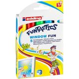 edding 16/5 S Funtastics raamstiften set- raamstiften - set van 5 kleuren - voor kinderen