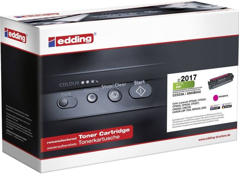 Edding Tonercassette vervangt HP 304A, CC533A Compatibel Magenta 2800 bladzijden edding 2017