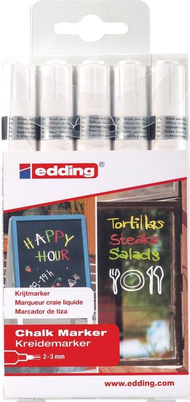 Krijtstift Edding 4095 Rond Wit 2-3mm Etui à 5st
