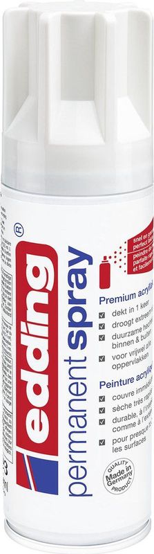 Edding 5200 permanente acrylverf spray glanzend verkeerswit (200 ml)