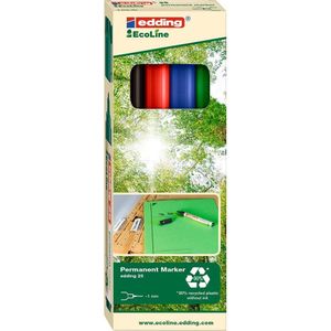 4 edding EcoLine Permanent-Marker '25' farbsortiert