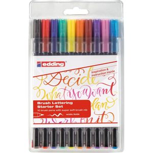 edding Brush-Pens Mehrfarbig 0.8 + 3.3 mm