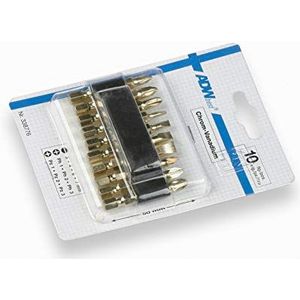 Meister - ADW Bitset - 10-Delig - Chroom - Vanadium - Goudkleur