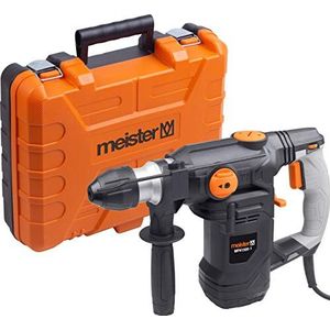 Meister Pneumatische boorhamer 1500 Watt, MPH1500-1 - SDS-Plus opname - 4 joule slagenergie - anti-vibratiegreep & diepteaanslag/boormachine met hamerwerk/combihamer in koffer / 5452860