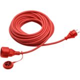 Meister - Geaarde Verlengkabel - Rood - Rubber - 25 m