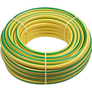Tuinslang, 3/4 inch, 30 m, geel, versterkt, 3-laags, uv-bestendig, vormvast, flexibele tuinslang, irrigatie, tuinieren, autowassen, pantserslang