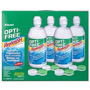 Opti-Free Replenish Care Contactlenzen, Systeemverpakking, 4 x 300 ml