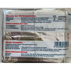 Reddingsdeken  160X210 cm Goud/Zilver