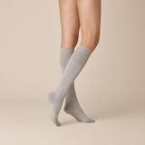 KUNERT - Soft Wool - Kniekousen - Lichtgrijs - 1 Paar