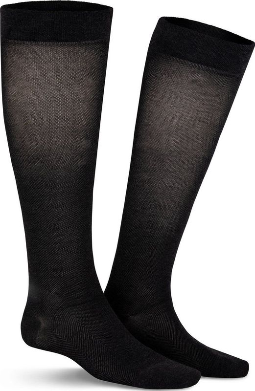 KUNERT - Fly&Care - Kniekousen - Antraciet Melange - Steunklasse III, 11-14 mmHg