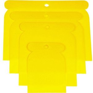Haromac Kunststof plamuurset 4-delig, 50-75-100-120 mm, kunststof, flexibel en zuurbestendig, 38304004
