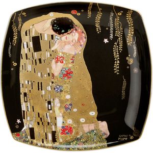 Goebel - Gustav Klimts-sDecoratief bord De Kuss-sPorselein - 21cm - met echt goud