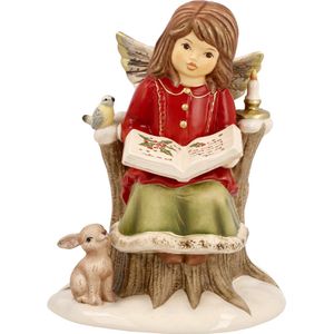 Goebel - Kerst | Decoratief beeld / figuur Engel Klein kerstverhaal | Aardewerk - 14cm