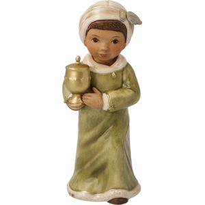 Goebel - Kerst | Decoratief beeld / figuur kerststal Kaspar | Aardewerk - 11cm