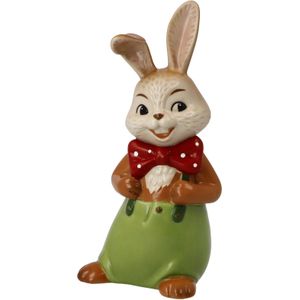 Goebel - Pasen | Decoratief beeld / figuur Haas Stoute jongen | Aardewerk - 12cm - paashaas