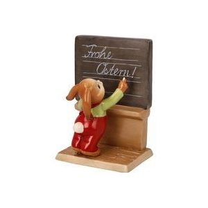 Goebel - Pasen | Decoratief beeld / figuur Haas Dat wens ik je toe | Aardewerk - 14cm - paashaas