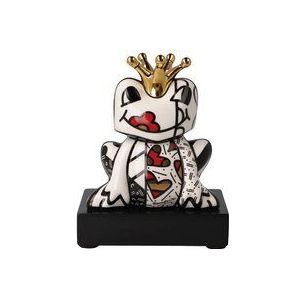 Goebel - Romero Britto | Decoratief beeld / figuur Golden Prince | Porselein - 14cm - kikker - met echt goud