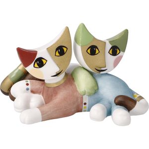 Goebel Kattenpaar mini-katten Adelia e Ottavio van de kunstenaar Rosina Wachtmeister van biscuitporselein, 31400821