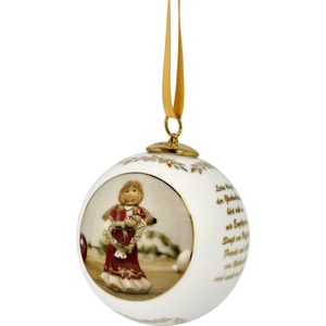 Goebel 2023 Kerstbal van porselein met echt verguld, hoogte 8 cm, 66-501-66-1