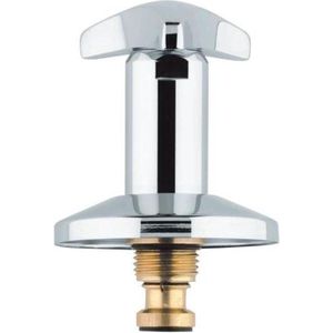 Grohe - Oberteil, dn 15, für UP-Ventile dn 15, Trecorn-Griff, Schubrosette, Markierung Blau, Chrom