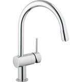 GROHE Minta Keukenkraan - Hoge C-uitloop - Met uittrekbare handdouche - 1 straalstand - Chroom