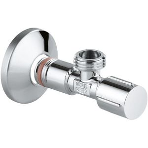 GROHE Eckventil 22043 1/2x1/2'' Rosette Metallgriff selbstd. Anschlussgew. chrom, 22043000