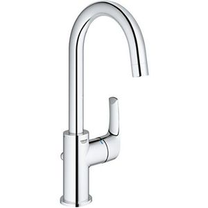 GROHE Eurosmart New wastafelkraan - met EcoJoy - draaibare uitloop - trekwaste - chroom - 23537002