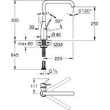 GROHE Essence New Keukenkraan - Hoge Uitloop - Draaibaar - RVS