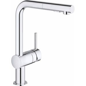 GROHE EH-Spültischbatterie Minta 30274 L-Auslauf ausziehbare Spülbrause chrom, 30274000
