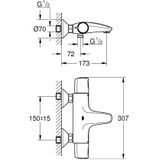 GROHE Precision Trend New badkraan thermostatisch chroom 34227002