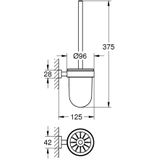 Grohe Essentials Cube - Toilettenbürstengarnitur, verchromt / Glas 40513001