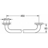 GROHE Essentials Badgreep - 45 cm - Verchroomd - Stevig
