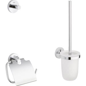 GROHE Essentials Accessoireset - Toiletrolhouder - Toiletborstelset - Haak - Verchroomd