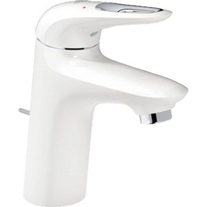 GROHE Eurostyle Wastafelkraan - Normale uitloop - Met trek-waste - Moon White