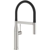 GROHE essence new Keukenkraan - hoog - uittrekbare uitloop - 2 straalsoorten - met profesionele handdouche - supersteel geborsteld 30294DC0