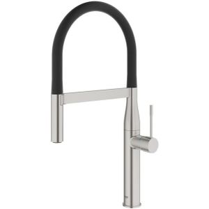 GROHE essence new Keukenkraan - hoog - uittrekbare uitloop - 2 straalsoorten - met profesionele handdouche - supersteel geborsteld 30294DC0