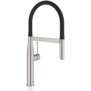 GROHE essence new Keukenkraan - hoog - uittrekbare uitloop - 2 straalsoorten - met profesionele handdouche - supersteel geborsteld 30294DC0