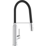 GROHE QuickFix Feel Professional Keukenkraan - Hoge Draaibare Uitloop - 2 Straalopties - Chroom